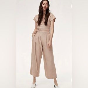 ARITZIA Wilfred Brax Cutout Tie Wrap Jumpsuit